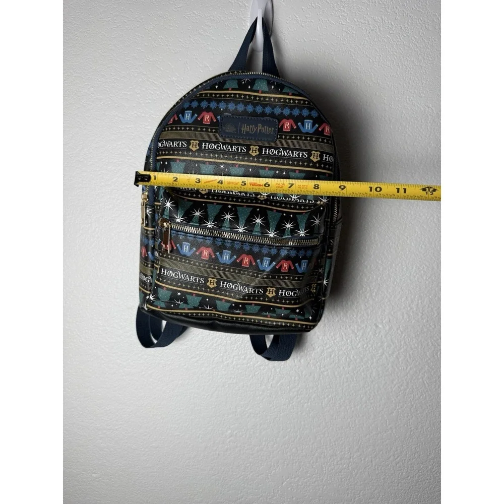 Harry Potter Wizarding World Christmas Ugly Sweater Mini Backpack Hogwarts Blue